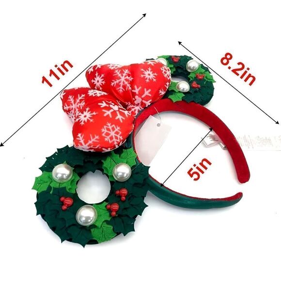 Disney Christmas Mickey mouse wreath ear/ headband
